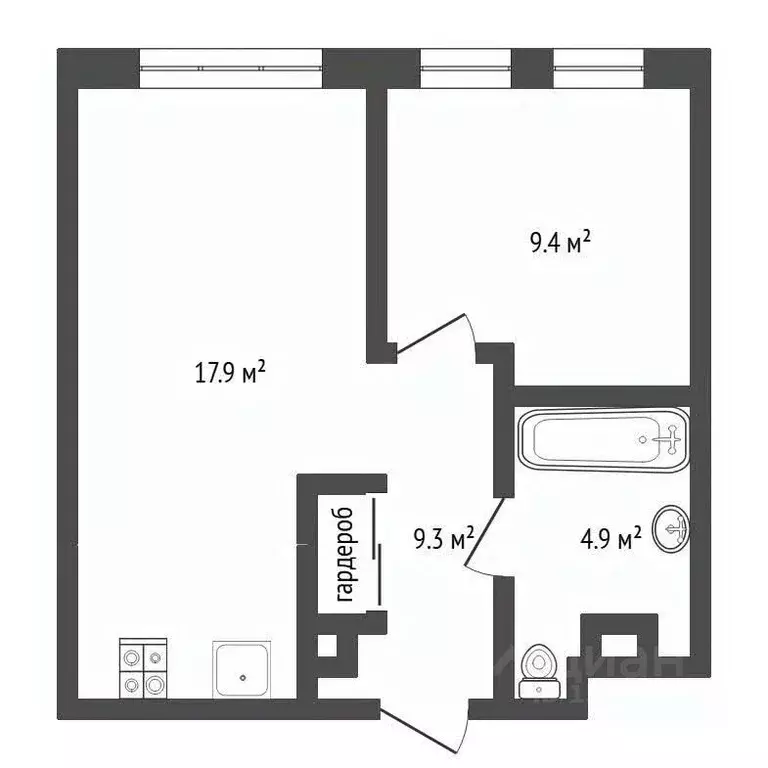 1-к кв. Тюменская область, Тюмень ул. Газовиков, 73к4 (37.0 м) - Фото 1