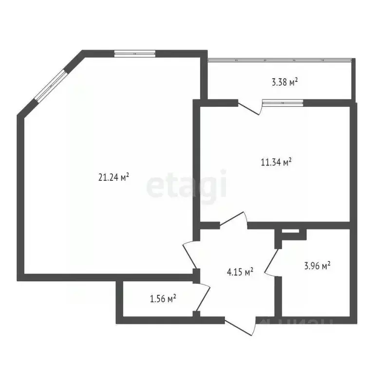1-к кв. Воронежская область, Воронеж ул. 9 Января, 225/1 (44.0 м) - Фото 1