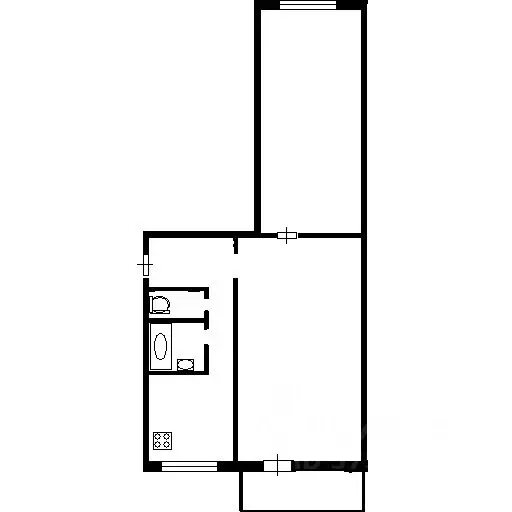 2-к кв. Татарстан, Казань ул. Гагарина, 73а (45.0 м) - Фото 1