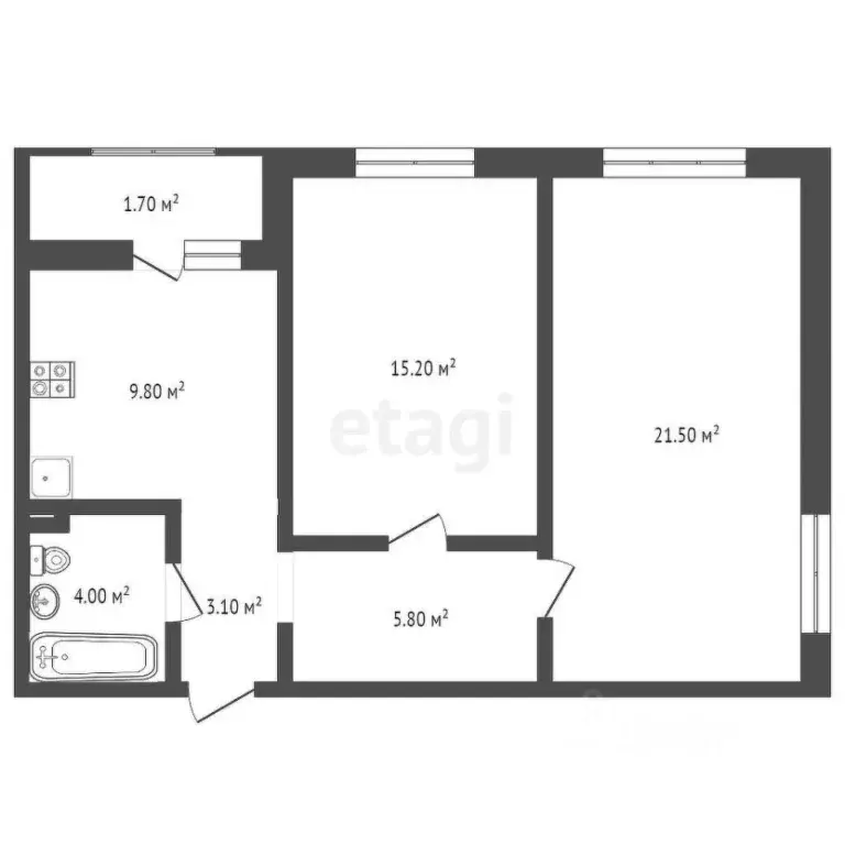 2-к кв. Оренбургская область, Оренбург ул. Автомобилистов, 15 (60.0 м) - Фото 1