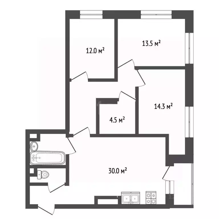 3-к кв. Московская область, Реутов Парковая ул., 8 (100.9 м) - Фото 1