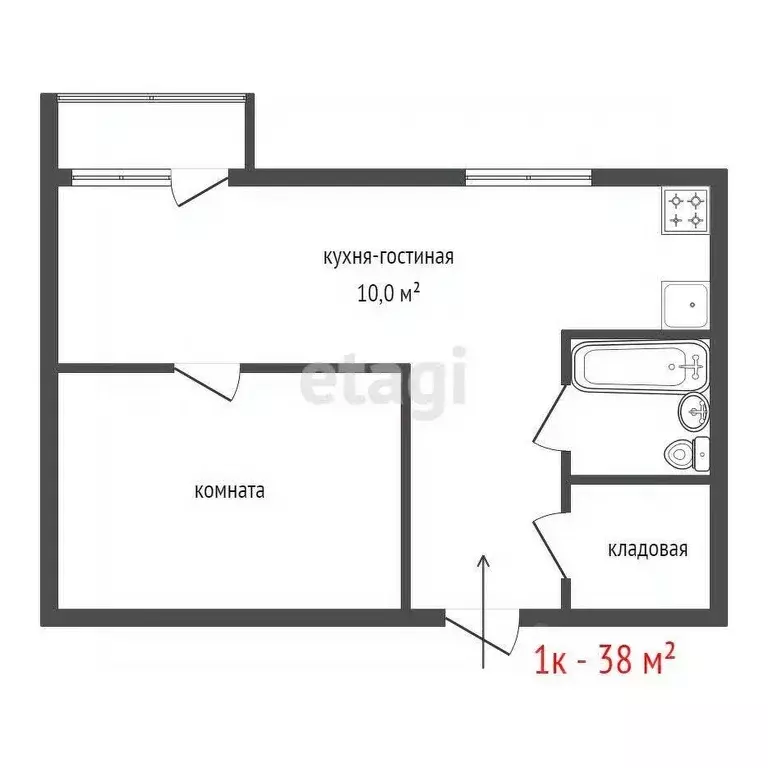 1-к кв. Свердловская область, Екатеринбург Вокзальный жилрайон, ул. ... - Фото 2