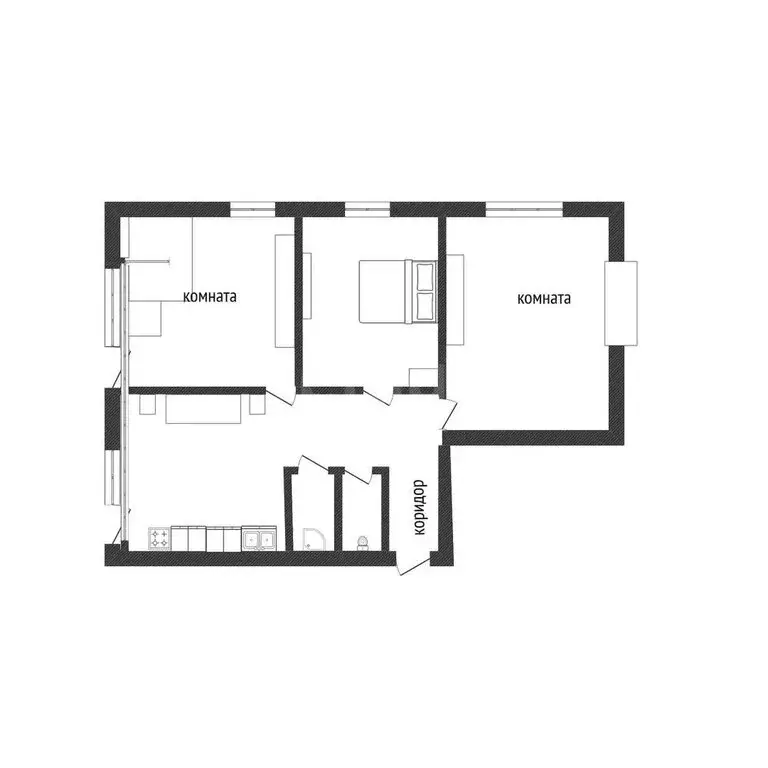 3-комнатная квартира: Черногорск, Октябрьская улица, 119 (57.4 м) - Фото 1