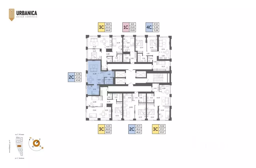 2-к кв. Башкортостан, Уфа Зеленая Роща жилрайон, Урбаника жилой ... - Фото 2