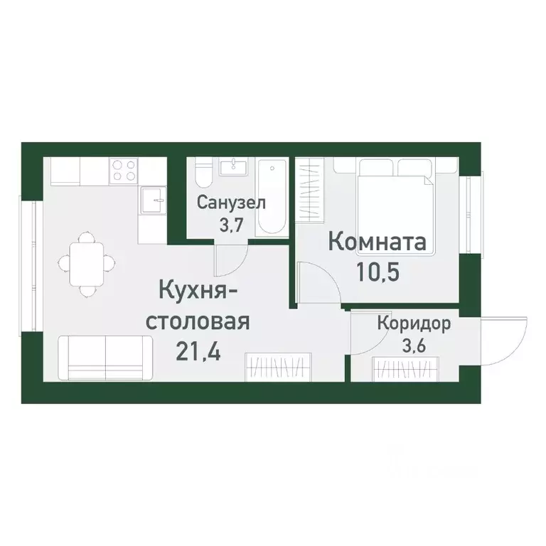 1-к кв. Челябинская область, Челябинский городской округ, пос. ... - Фото 0
