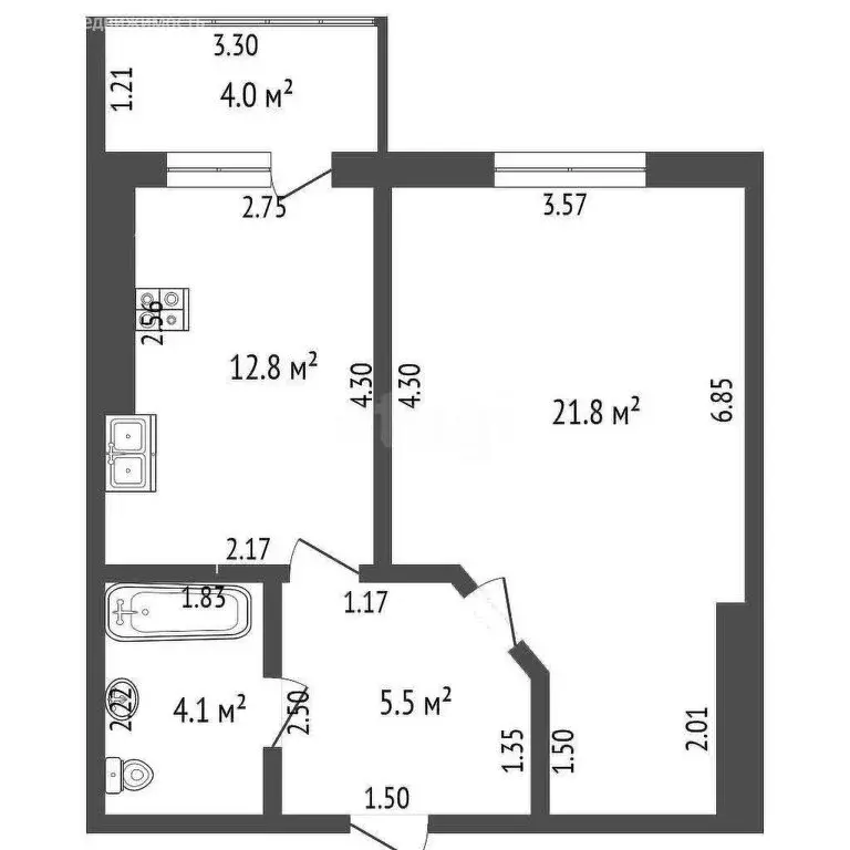 1-комнатная квартира: Стерлитамак, проспект Октября, 85 (43.8 м) - Фото 1