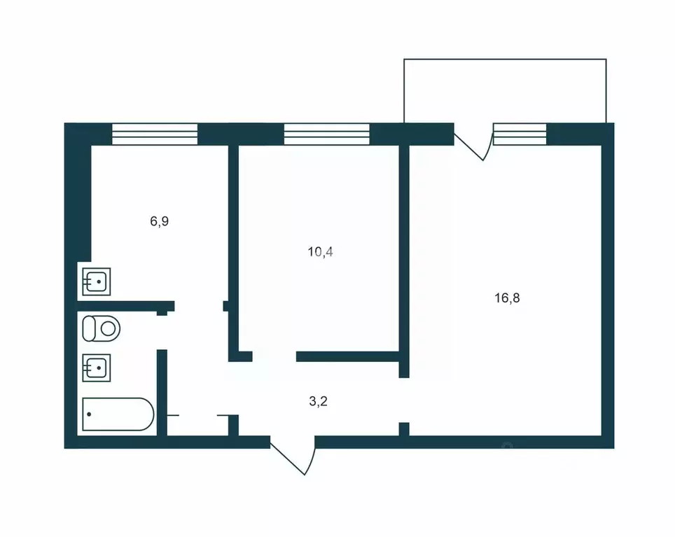 2-к кв. Новосибирская область, Новосибирск Линейная ул., 31/3 (42.0 м) - Фото 2
