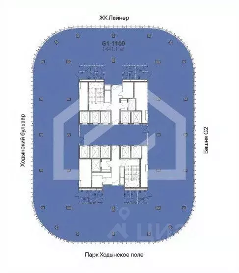 Помещение свободного назначения в Москва Ходынский бул., 20А/2 (1440 ... - Фото 2