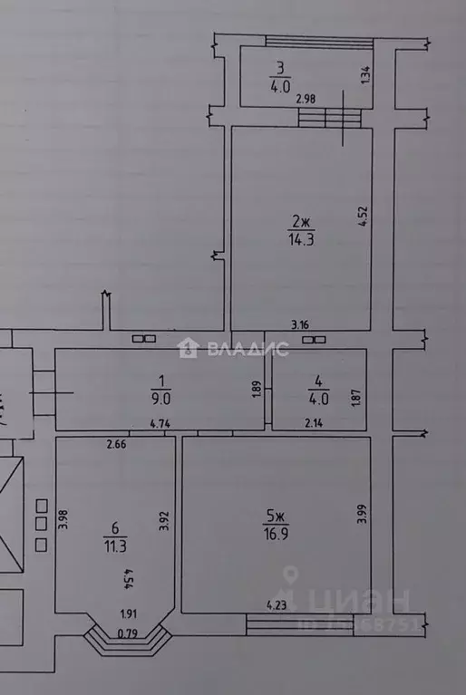 2-к кв. Калининградская область, Зеленоградск ул. Тургенева, 10Б (59.5 ... - Фото 2