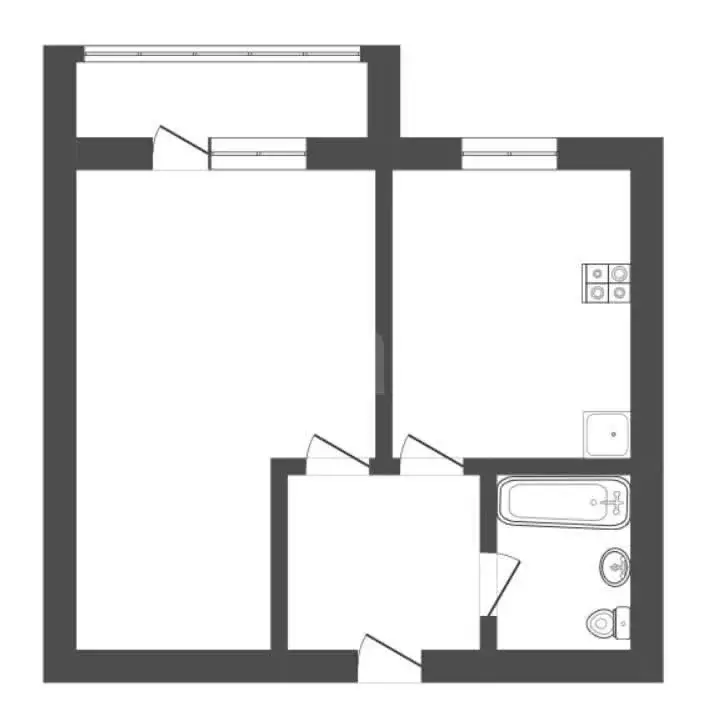 1-комнатная квартира: Борисоглебск, Юго-Восточный микрорайон, 2 (38 м) - Фото 1