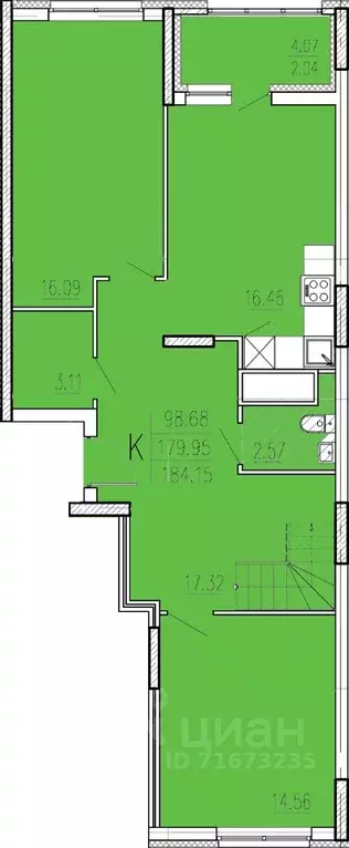 5-к кв. Пензенская область, Пенза ул. Студеный Кордон, 48 (184.15 м) - Фото 0