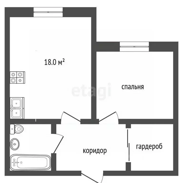 2-к кв. Ростовская область, Батайск Коммунистическая ул., 197Ак2 (42.0 ... - Фото 2