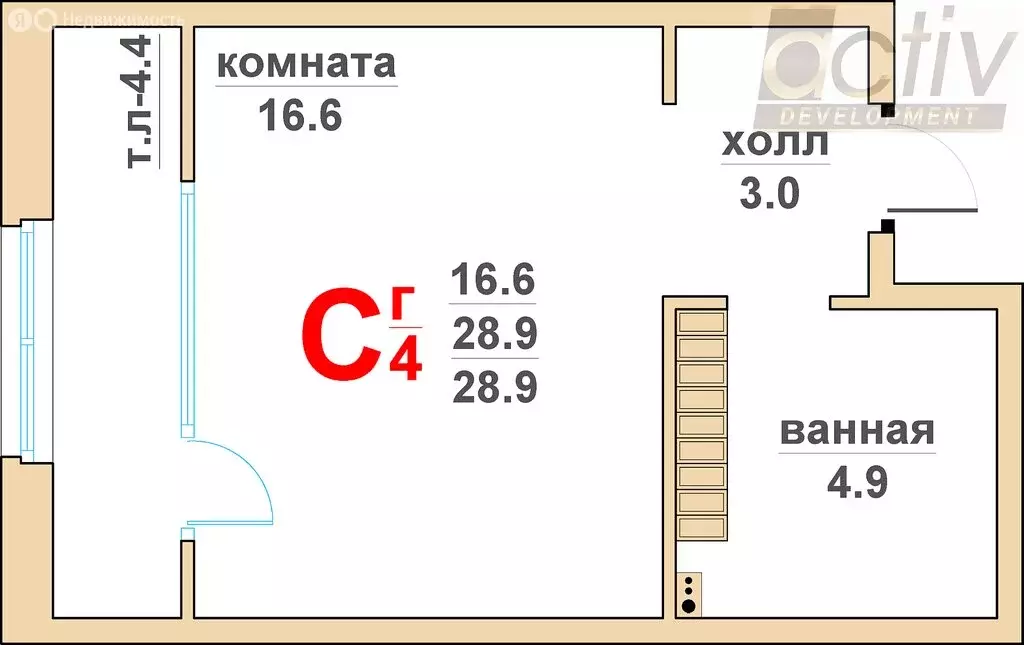 1-комнатная квартира: Верхняя Пышма, ЖК Гранд Успенский (24.5 м) - Фото 0