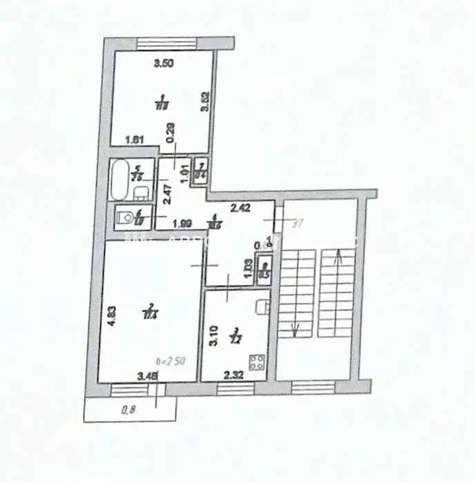 2-к кв. Челябинская область, Магнитогорск Уральская ул., 7/1 (51.5 м) - Фото 1