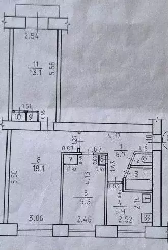 3-к. квартира, 58 м, 4/5 эт. - Фото 0