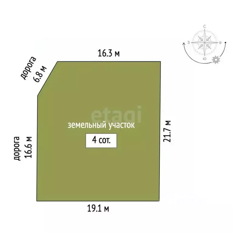 Участок в Севастополь с. Орлиное, ул. Урожайная, 16 (4.0 сот.) - Фото 1
