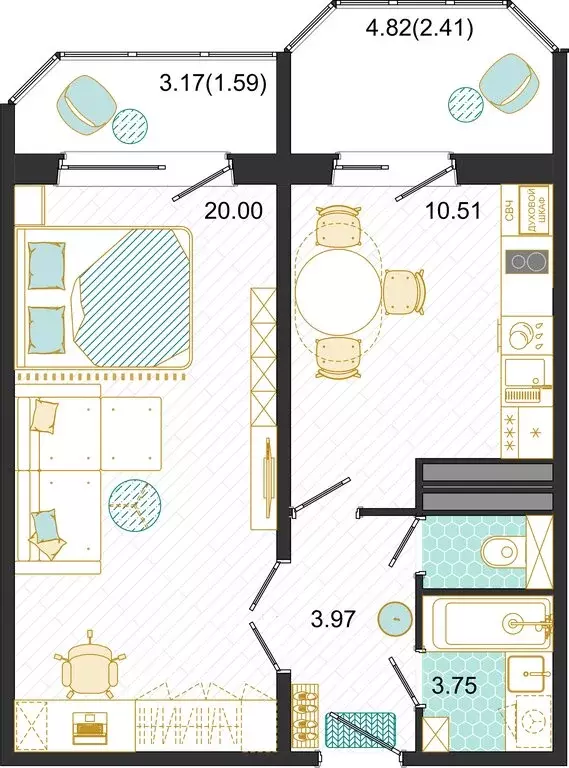1-комнатная квартира: Домодедово, микрорайон Востряково, Лёдовская ... - Фото 1
