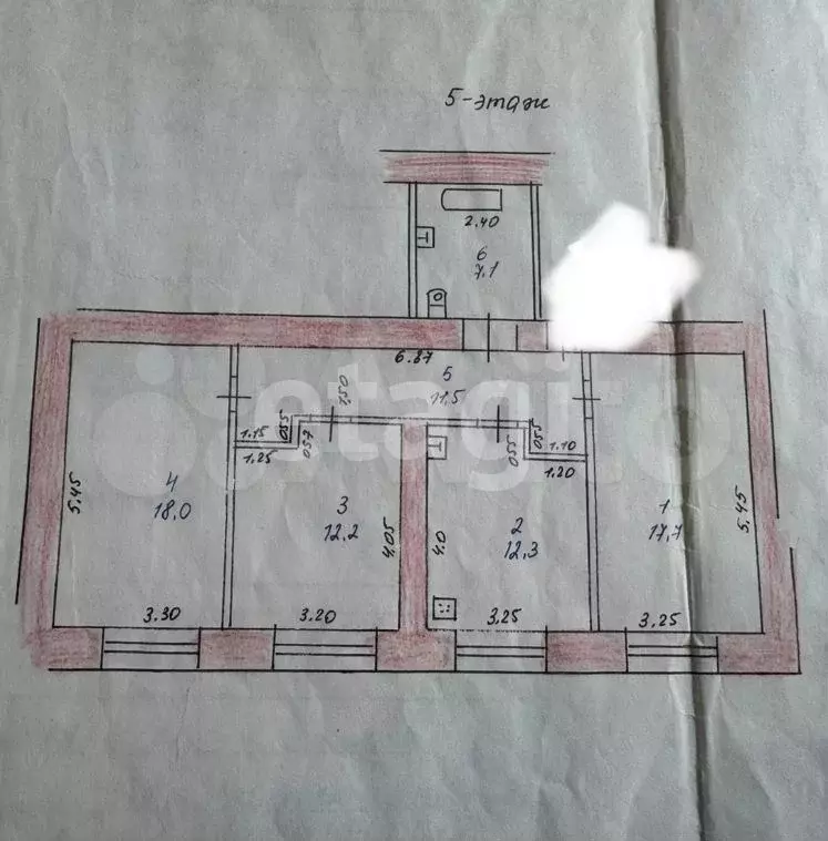 3-к. квартира, 78,8 м, 5/9 эт. - Фото 0