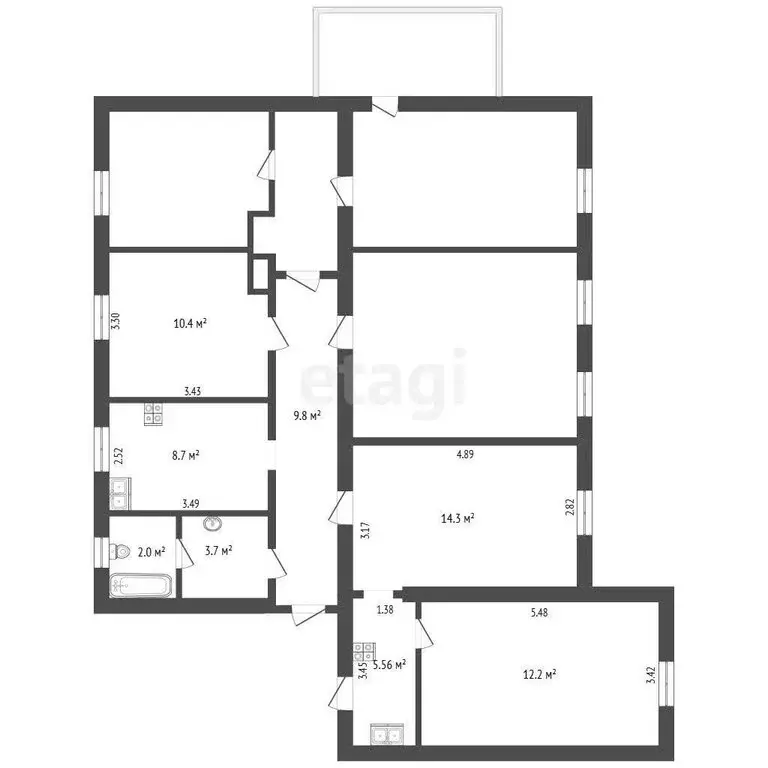 3-комнатная квартира: Севастополь, улица Инженерная Балка, 6 (37.5 м) - Фото 0