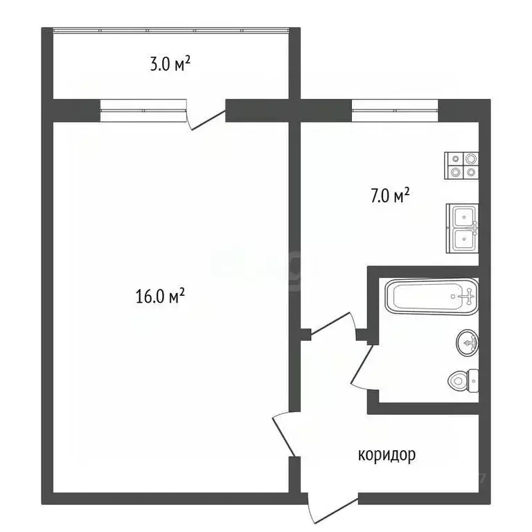 1-к кв. Московская область, Протвино Серпухов городской округ, ул. ... - Фото 2
