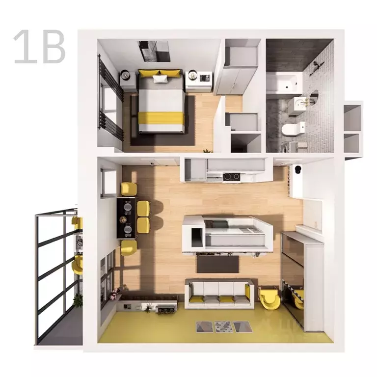 1-к кв. Тульская область, Тула ул. Некрасова, 2 (51.01 м) - Фото 1