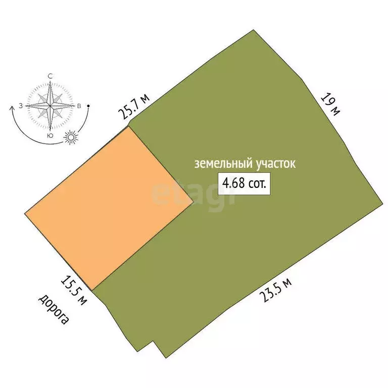 Дом в село Новая Заимка, Солнечная улица (74.8 м) - Фото 1