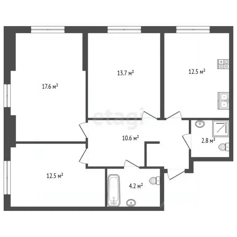 3-к кв. Ярославская область, Ярославль пос. Норское, ул. 1-я ... - Фото 1