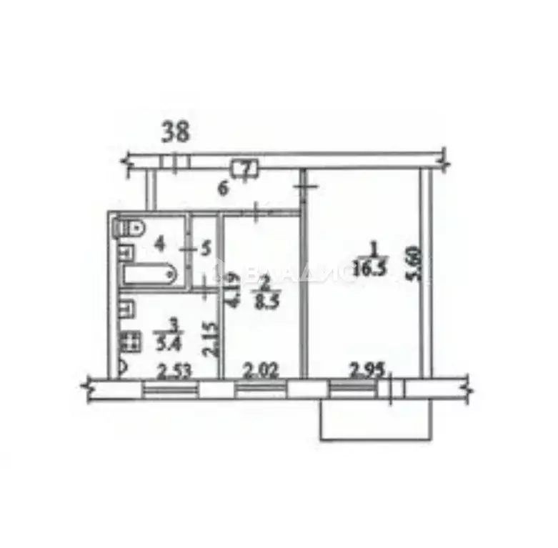 2-к кв. Воронежская область, Воронеж Никитинская ул., 27 (40.5 м) - Фото 1