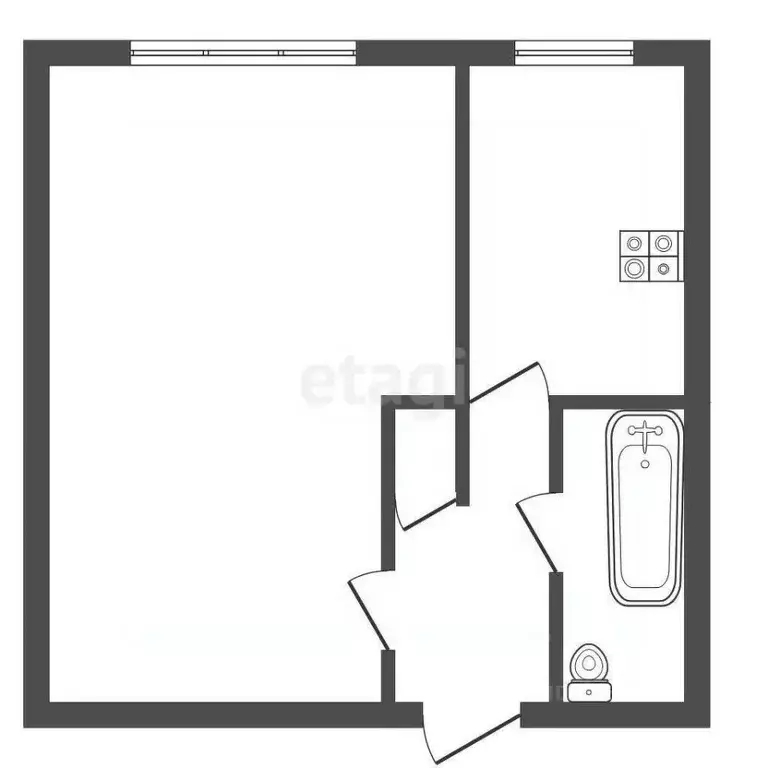 1-к кв. Челябинская область, Озерск ул. Дзержинского, 54 (20.2 м) - Фото 2
