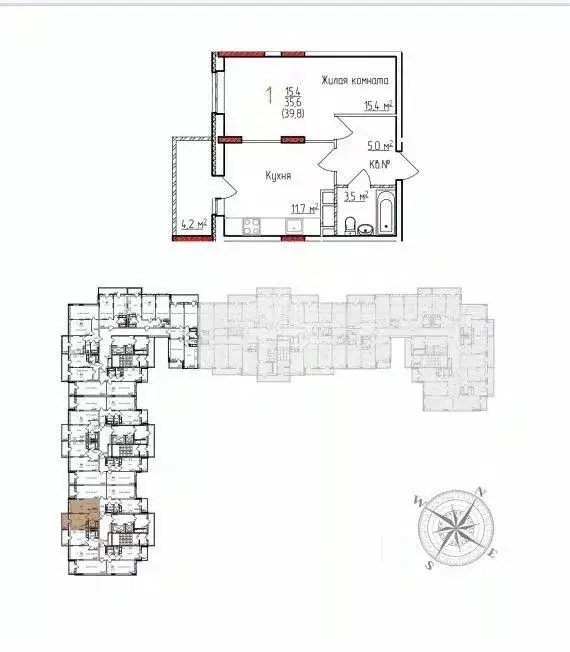 1-к кв. Владимирская область, Владимир Добросельская ул., 180 (40.0 м) - Фото 1