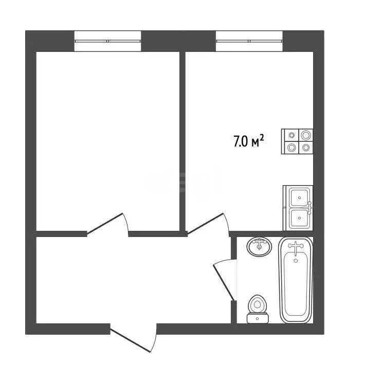 1-комнатная квартира: Рыбинск, Инженерная улица, 24 (32 м) - Фото 0