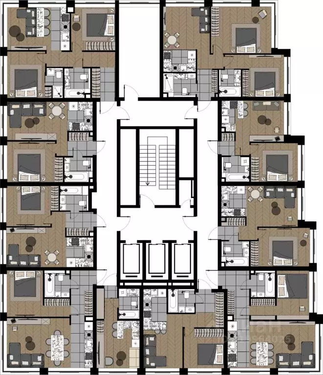 2-к кв. Москва ул. Берзарина, 37 (38.47 м) - Фото 1
