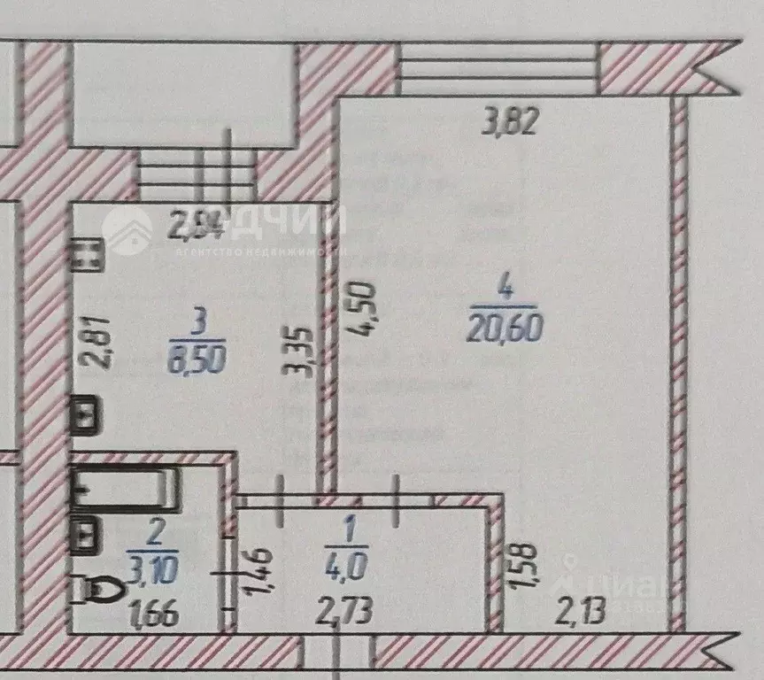 1-к кв. Чувашия, Шумерля ул. Пушкина, 29 (36.2 м) - Фото 2