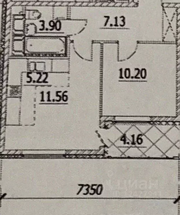 1-к кв. Санкт-Петербург просп. Крузенштерна, 2 (37.5 м) - Фото 2