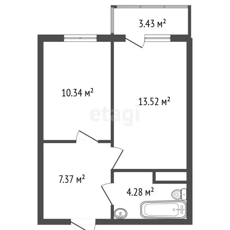 1-комнатная квартира: Санкт-Петербург, улица Крыленко, 36к2 (38.9 м) - Фото 1