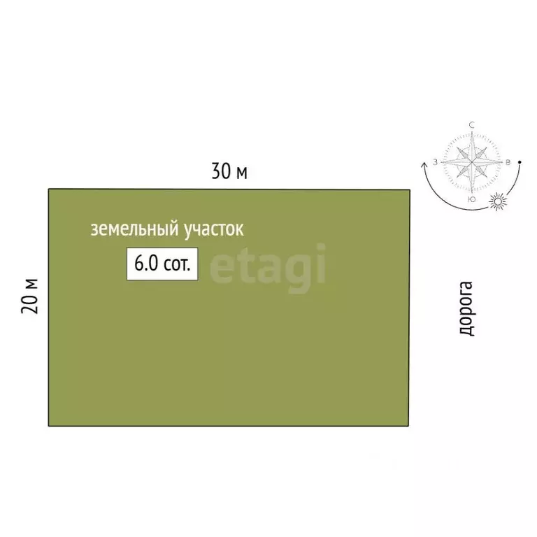 Участок в Крым, Симферопольский район, с. Мирное ул. Процветания (6.02 ... - Фото 2