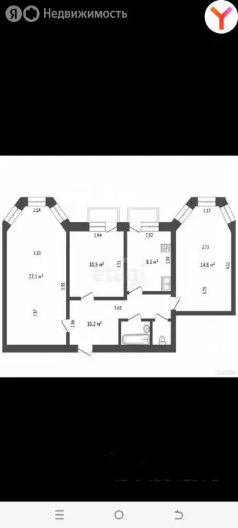2-комнатная квартира: Тюмень, улица Челюскинцев, 29 (69.3 м) - Фото 1