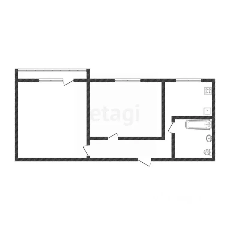 2-к кв. Белгородская область, Белгород ул. Каштановая, 10 (48.7 м) - Фото 2
