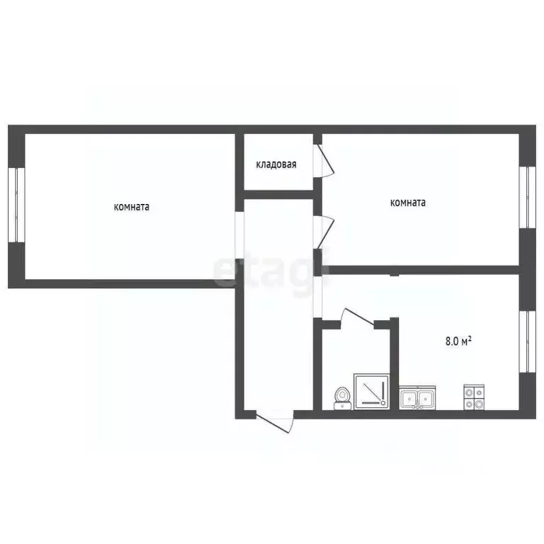 2-к кв. Ярославская область, Ярославль Спартаковская ул., 31 (48.2 м) - Фото 1