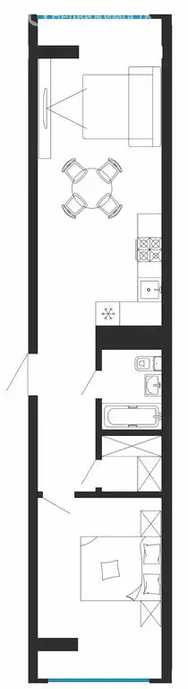 2-комнатная квартира: Сочи, микрорайон Бытха, Ясногорская улица, ... - Фото 0