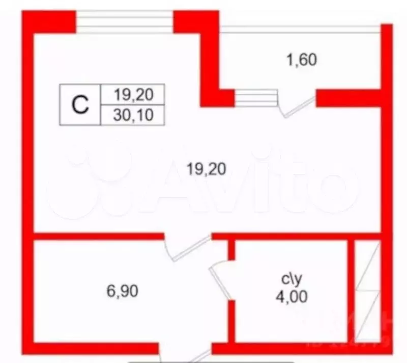Квартира-студия, 30,2 м, 7/18 эт. - Фото 0