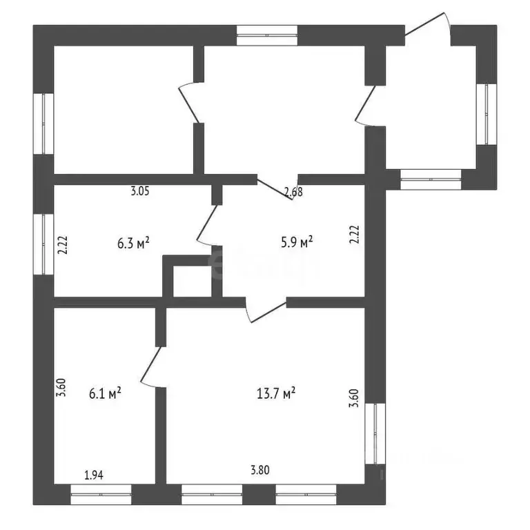 Дом в Саратовская область, Балашов Коммунистическая ул., 211 (58 м) - Фото 1