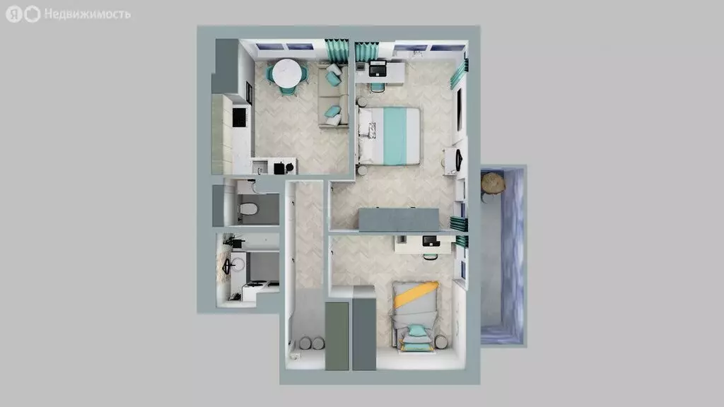 3-комнатная квартира: Челябинск, улица 250-летия Челябинска, 27 (62 м) - Фото 1