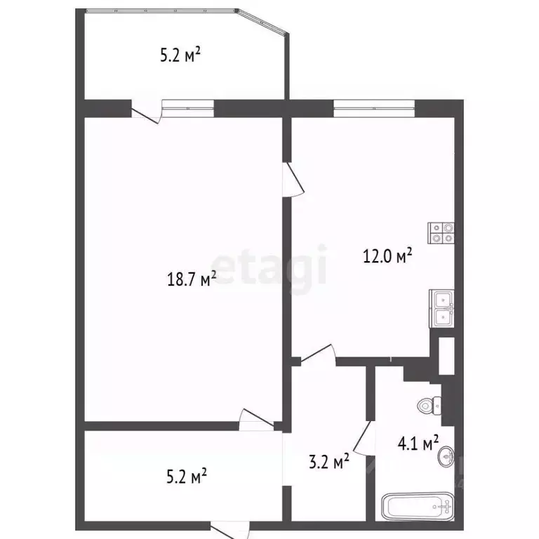 1-к кв. Московская область, Солнечногорск городской округ, Голубое пгт ... - Фото 2