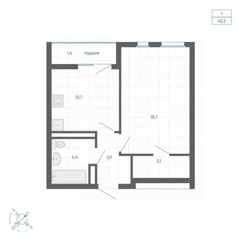 1-к кв. Свердловская область, Екатеринбург ул. Вильгельма де Геннина, ... - Фото 1