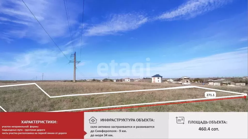 Участок в Крым, Симферопольский район, Перовское с/пос, с. Ключи  ... - Фото 0