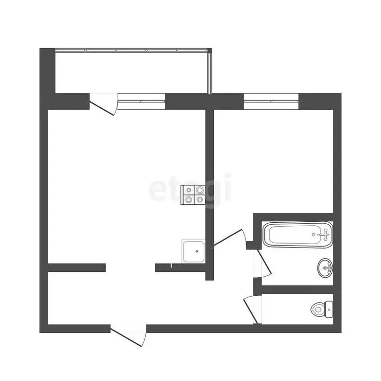 1-комнатная квартира: Тюмень, улица Николая Ростовцева, 12 (40.1 м) - Фото 0