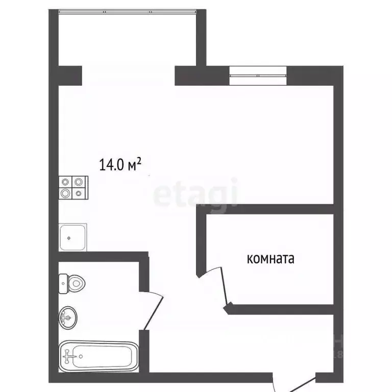 2-к кв. Ростовская область, Батайск ул. Половинко, 280/2 (50.3 м) - Фото 2