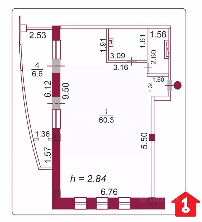2-к кв. Омская область, Омск ул. Декабристов, 114 (69.5 м) - Фото 1