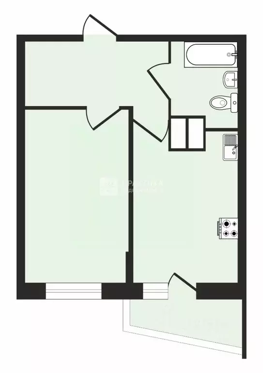 1-к кв. Московская область, Красногорск бул. Космонавтов, 13 (40.2 м) - Фото 2